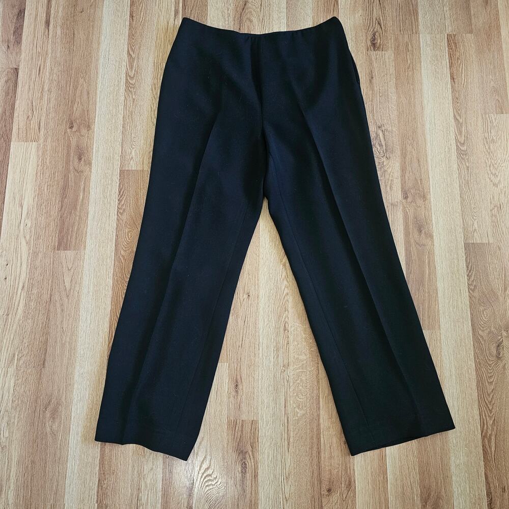 Essentials by G Black Dress Pants Straight Leg Career Office Size 6